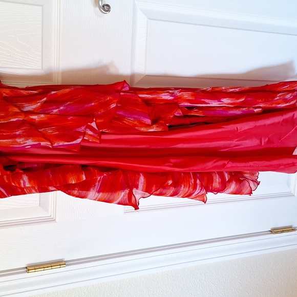 Ladies Jones of New York Layered Summer Maxi Party Dress Size 10 - Picture 5 of 7